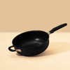 accent nonstick chefs pan with helper handle in Black